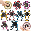 Miniatyrbillede 1 af 5: 3 stk. transformerbar kæde robot legetøj diy deformation robot deformeret mekanisk spiral twister fingerspids dekompression fingerspids legetøj til børn voksne 8pcs