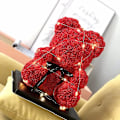 Miniatyrbilde 4 av 5: 25cm/40cm Teddy Rosebjørn Valentinsdag Kvinner Gaver Kunstig Blomst Rosebjørn Juledekorasjon Til Hjemmet Red 40cm