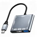 Pikkukuva 1 / 5: USB C–DisplayPort-sovitintelakka, Type C–DP 1.4+USB 2.0+PD 100W -lataus, DP ALT -tila MacBookille