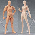 Miniatyrbillede 1 af 4: 2 stk./sæt Lys Krop Chan & Kun Pvc Bevægelig Action Figur Model Til Shf Version 2.0 Gaver Skin Color