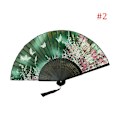 Miniatyrbild 1 av 5: Mode Fjäril Blommor Mönster Spets Bambu Handhållna Fällbara Fläktar För Flickor Kvinnor 2