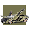 Miniatyrbild 3 av 5: 1:18 Lamborghini Modell Gjuten Legering Pojkleksaker Bilar Modellbilar & Leksak SIAN FKP37 Superbil (Mörk guld)