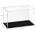 Miniatyrbillede 2 af 4: Akryl Displayboks Transparent Akryl Bordplade Displaykube til Samlerfigurer - Sort, 25x15x15cm (9.8x5.9x5.9in)