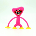 Miniatyrbillede 1 af 4: Poppys Playtime Huggy Wuggy Nøglering Silikone Vedhæng Kawaii Fidget Legetøj Pink