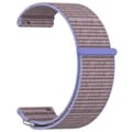 Til Garmin Venu X1 Håndledsrem Magic Tape Nylon Loop Urrem med Metalring - Lilla Multicolor Purple