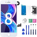 kompatibel IPhone 7 8 Plus komplet sæt skærm kompatibel Iphone 6s 6plus 6splus skærm LCD med frontkamera+telefonmodtager 8 White