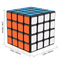 Miniatyrbild 2 av 3: 4x4 Speed Rubiks Kub Svart Bas Magisk Rubiks 6 Färgpussel