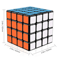 Miniatyrbillede 2 af 3: 4x4 Speed Rubik's Cube Sort Base Magisk Rubik 6 Farve Puslespil