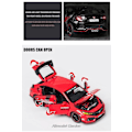 Pikkukuva 4 / 5: 1:32 HONDA CIVIC TYPE R Painevalettu Automalli (Punainen)