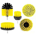Miniatyrbild 1 av 2: 5 st. 1 Set 2/3.5/4/5'' Borstfäste Set Power Scrubber Borste Bilpolerare Badrumsrengöringskit Yellow