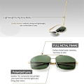 Miniatyrbillede 2 af 3: Uv400 Ultralette Rektangulære Polariserede Solbriller Dark Green