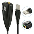 Pikkukuva 3 / 4: Usb2.0 - 3,5 mm:n mikrofoni/kuulokeliitäntä ulkoinen 7.1-kanavainen äänikorttisovitin