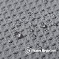Miniatyrbillede 3 af 5: Vaffel bruseforhæng, med bruseforhængsringe stof badeforhæng sæt Grå 1.8*1.8m Gray