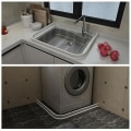 Miniatyrbild 4 av 4: Duschdörr Dam Vattenstoppare Hopfällbar Duschtröskel Vattenskyddande List För Silver Grey 2M