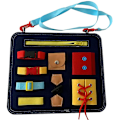 Miniatyrbild 3 av 5: Busy Board, pedagogisk reseleksak för att lära sig grundläggande klädfärdigheter set2