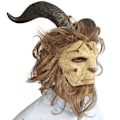 Miniatyrbilde 3 av 3: Skjønnheten og Udyret Maske Karneval Halloween Prins Cos Hodeplagg Pro