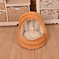 Miniatyrbild 2 av 2: Kattbäddkollektion - Mjuk Inomhus Sluten Täckt Tält/Hus för Katter orange M