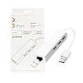 Miniatyrbillede 3 af 5: Usb Ethernet med 3 Port Usb Hub 2.0 Rj45 Lan Netværkskort Usb til Ethernet Adapter til Mac Ios Android Pc