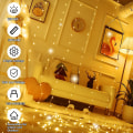 Miniatyrbillede 1 af 5: Vandtæt USB gardin lyskæde med fjernbetjening 8 tilstande LED twinkle lys julefest bryllup Halloween dekoration Warm White