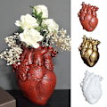 Miniatyrbild 1 av 4: Kreativ Planteringskruka Simulation Hjärta Formad Vas Resin Anatomisk Organ Blomkruka Ornament För Red M
