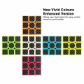 Miniatyrbilde 2 av 2: Rubiks kube, Rubix kube Speed Cube 3x3x3, Glatt Magic Carbon Fiber Sticker Rubix Speed Cubes, Svart 1pcs