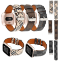 Pikkukuva 1 / 5: Nahkainen ranneke Fitbit Versa -kelloon, kellon ranneke Fitbit Versa/Lite -älykelloon Gray