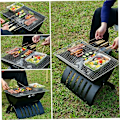 Miniatyrbillede 4 af 5: 45x30 cm BBQ Rustfri stålrist Udendørs grill Grilltilbehør