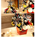 Miniatyrbillede 3 af 5: Mini Kunstigt Juletræ til Skrivebord 45cm Julepynt GOLD
