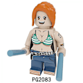 Miniatyrbild 4 av 5: 8 st One Piece Luffy Sauron Sanji Monteringsbara Byggkloss Minifigurer