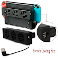 Pikkukuva 1 / 5: Dobe-jäähdytin Nintendo Switch -konsolille, teline, tukitarvikkeet, jäähdytystuuletin, peliteline, lataustelakka, ohjaussarja, video