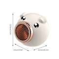 Miniatyrbillede 3 af 3: Ventilatorvarmer Udsalg - Bærbar Ventilatorvarmer med 2-Hastigheds Intelligent Temperaturkontrol - Bordventilatorvarmer White