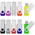 Miniatyrbild 1 av 3: 10-pack 16GB USB-minne, USB-sticka med vridbar design, bulk USB-sticka, vridbar jump drive för datalagring