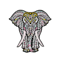 Miniatyrbillede 1 af 5: Unik Form Træpuslespil Jigsaw DIY Hjernetræning Pædagogisk Legetøj Elephant A3