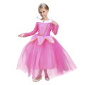 Miniatyrbild 3 av 5: Prinsessklänning Regnbåge Tyllklänning Födelsedag Barnkläder pink 130cm