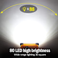Miniatyrbillede 2 af 4: Genopladelig LED Projektør 80w Bærbar 4 Tilstande Arbejdslampe