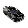 Pikkukuva 1 / 4: EVO IX 9 poliisimallin leluauto simulaatioäänellä ja -valolla EVO X 10 painevalettu leluautomalli (musta)
