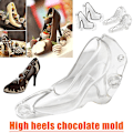 Miniatyrbillede 2 af 5: Chokolade Høje Hæle Sko Form Kage Bageform Køkkenudstyr Small Platform Heel 1 Pair