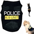 Miniatyrbild 1 av 7: Hund T-shirt Husdjur Polis Hund Katt Kläder Sommarkostymer Valpskjorta, Andningsbara Kläder Väst Kläder för Extra Liten Medium Hund Pojke och Flicka