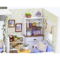 Miniatyrbild 4 av 5: Miniatyrdockhus i trä DIY-husbyggsats med skydd och LED-belysning