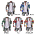Miniatyrbillede 3 af 4: Herre Lange Jakker Varm Vinterfrakke Cardigan Afslappet Trenchcoat Stribet Overtøj Mix Color 5XL