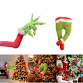 Pikkukuva 3 / 4: The Grinch -koristeet jouluinen karvainen vihreä käsivarsi joulunpidike puu