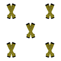Pikkukuva 2 / 5: 1/2/3/5 Polvikorkeat sukat paksuille reisille, helpot pukea ja tekevät keltaisen ja mustan 5Set yellow and black