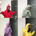 Miniatyrbillede 1 af 4: Vinter Dame Hættetrøjer Teletubbies Tegneserie Afslappede Sweatshirts Langærmet Pullover Toppe XL