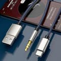 Miniatyrbillede 2 af 5: 1 Split 2 Type C til Usb A 3,5 mm Aux-kabel Stereo Hifi-lyd til bilhøjttalere Blue