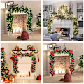 Miniatyrbilde 4 av 4: LED 2,7 m Jule Cane Garland Hage Hjem Juledekorasjoner red