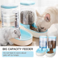 Miniatyrbillede 3 af 3: Kæledyr Katte Hunde Automatisk Vanddispenser 3,8 L Eller Foderautomat Kæledyr Automatisk Foderautomat Feeding Machine Blue