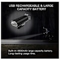 Pikkukuva 2 / 5: Ladattava pyöränvalo IPX6 vedenpitävä ja 4800mah Super Capaci
