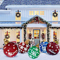 Miniatyrbild 1 av 4: Julgranskula Uppblåsbara Bollar Utomhus Uppblåsbara Leksaker Jul Trädgårdsdekor