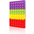 Miniatyrbild 1 av 2: Pop bubble fidget anteckningsbok, popper anteckningsbok för flickor pojkar Rainbow-red