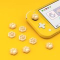 Miniatyrbilde 4 av 4: Formet katteklør tommelgrephette silikon mykt beskyttelsesdeksel kontroller tommelspak etui for Nintendo Switch OLED Joycon NS Lite Gray